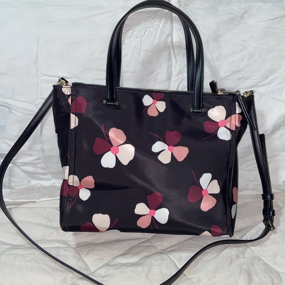 RARE like new Kate Spade Medium Satchel Handbag Dawn Dusk Buds Floral Print - Picture 9 of 16